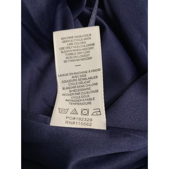 Likely Rosa Dress Womens 2 Indigo Blue Tie-Dye Puff Sleeve Maxi Cut Out Flounce - Picture 15 of 15